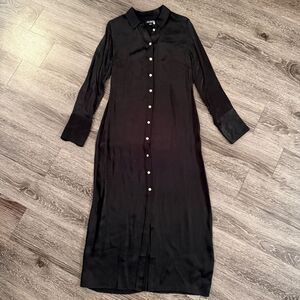 J. Crew Drapey Shirt Dress in Luster Crepe